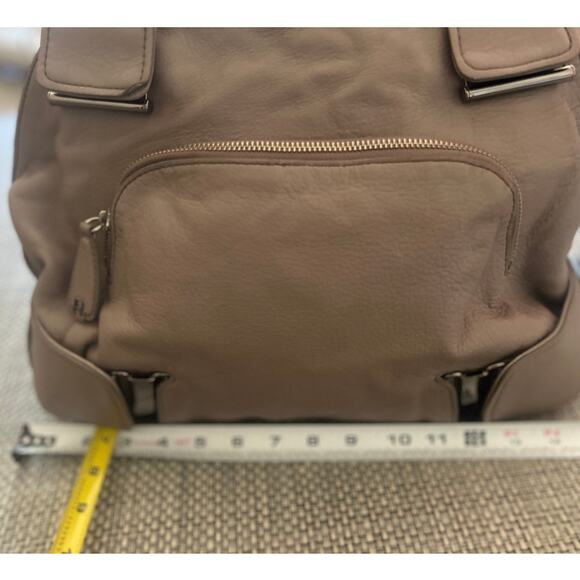 KOOBA Genuine Leather Hobo French Gray Beige Shoulder Hobo It Bag Luxury - Picture 13 of 13